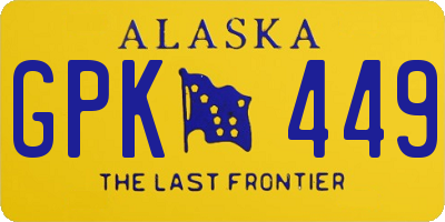 AK license plate GPK449