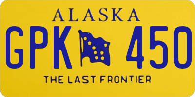 AK license plate GPK450