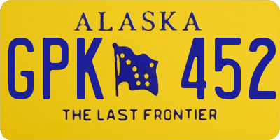 AK license plate GPK452