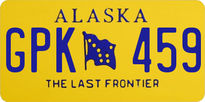 AK license plate GPK459