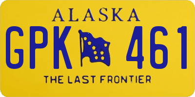 AK license plate GPK461