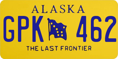 AK license plate GPK462