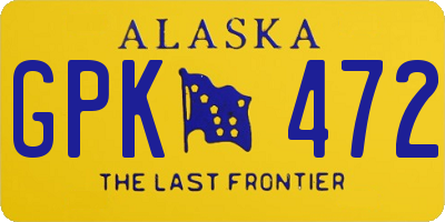 AK license plate GPK472