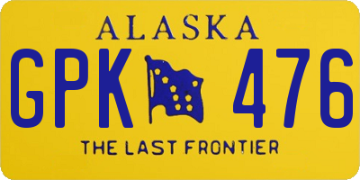 AK license plate GPK476
