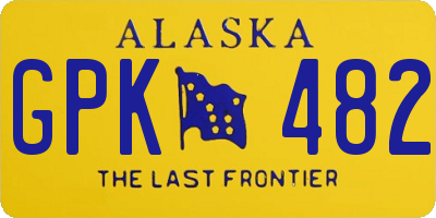 AK license plate GPK482