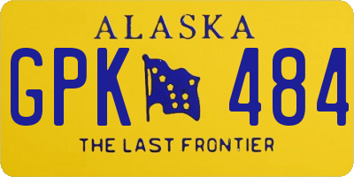 AK license plate GPK484