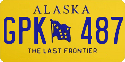 AK license plate GPK487