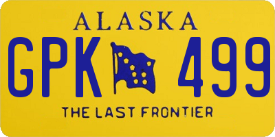 AK license plate GPK499