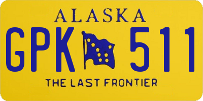 AK license plate GPK511