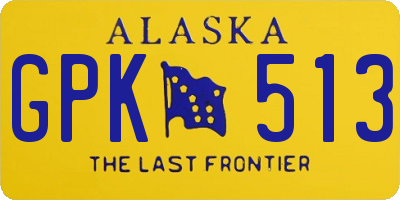 AK license plate GPK513