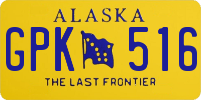 AK license plate GPK516