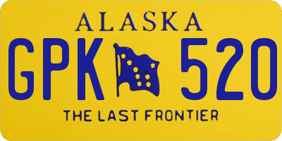 AK license plate GPK520