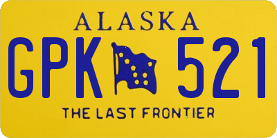 AK license plate GPK521