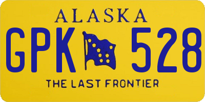 AK license plate GPK528
