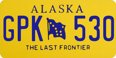 AK license plate GPK530