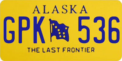 AK license plate GPK536