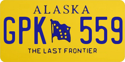 AK license plate GPK559