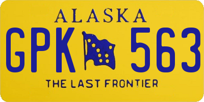 AK license plate GPK563
