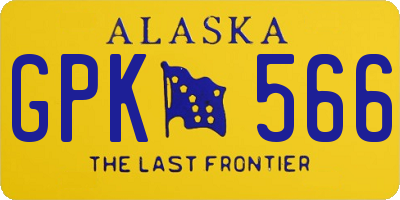 AK license plate GPK566