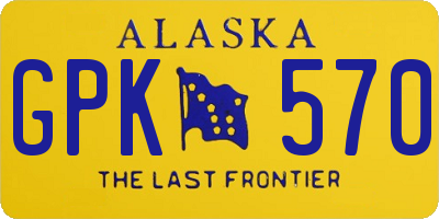 AK license plate GPK570