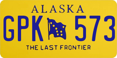AK license plate GPK573