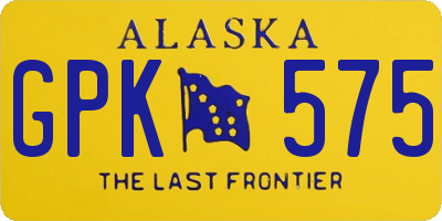 AK license plate GPK575