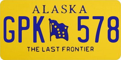 AK license plate GPK578