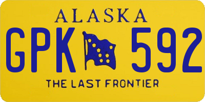 AK license plate GPK592