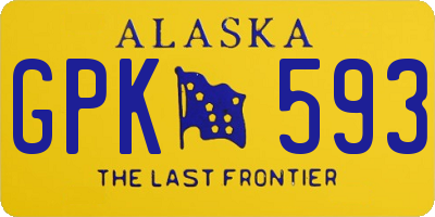 AK license plate GPK593