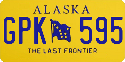 AK license plate GPK595