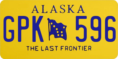 AK license plate GPK596