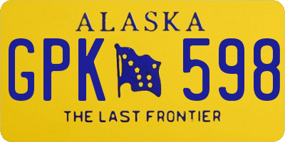 AK license plate GPK598