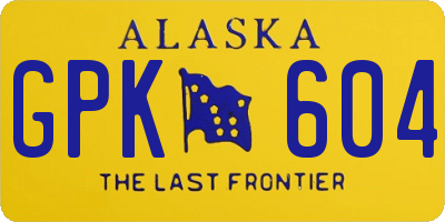 AK license plate GPK604