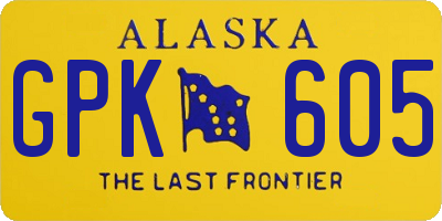 AK license plate GPK605