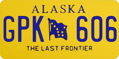 AK license plate GPK606