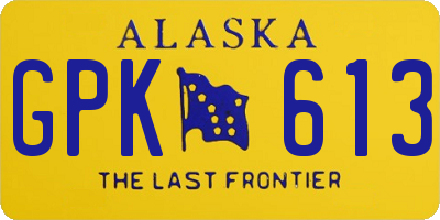 AK license plate GPK613