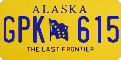 AK license plate GPK615