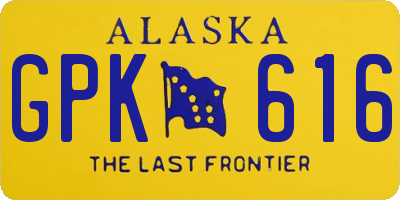 AK license plate GPK616