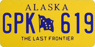 AK license plate GPK619