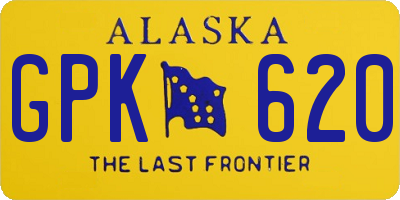 AK license plate GPK620