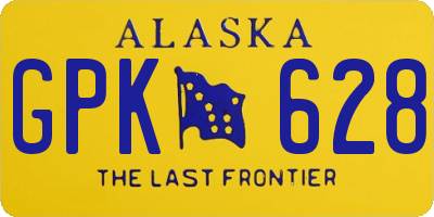 AK license plate GPK628