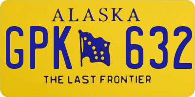 AK license plate GPK632
