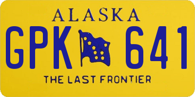 AK license plate GPK641