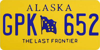AK license plate GPK652