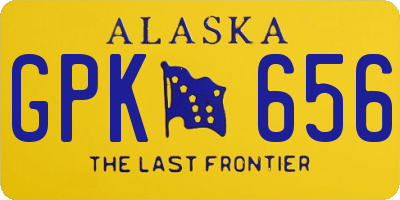 AK license plate GPK656