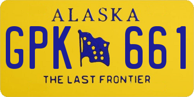 AK license plate GPK661