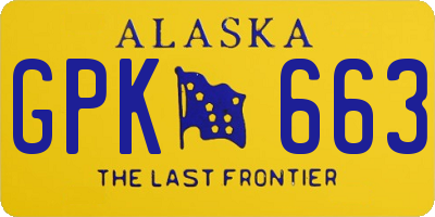 AK license plate GPK663