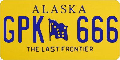 AK license plate GPK666