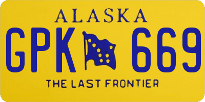 AK license plate GPK669