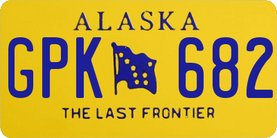 AK license plate GPK682